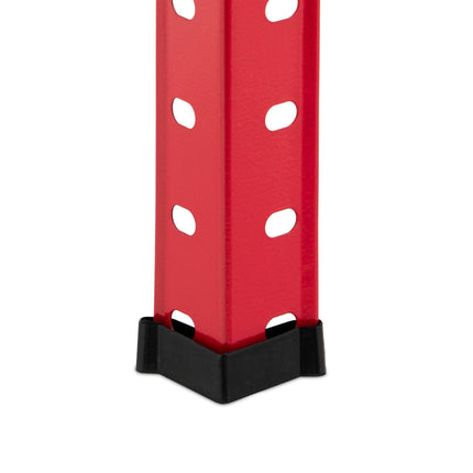 Red heavy duty shelving unit set of 2 4 levels