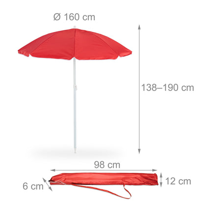 Red parasol 160 cm