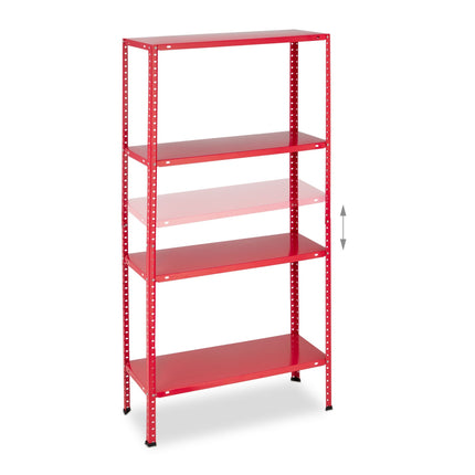 Red sturdy shelf with 4 levels