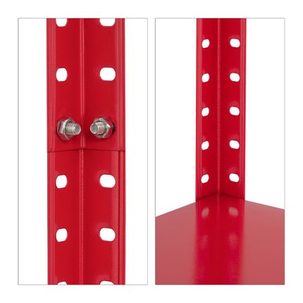 Red sturdy shelf with 4 levels