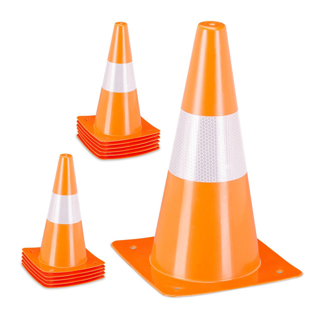 Reflective Safety Cones, Set of 12 – Large, Multifunctional