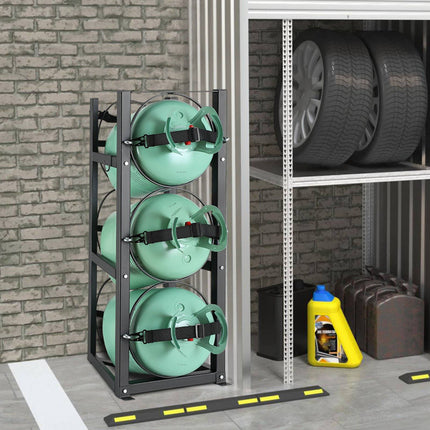 Refrigerant Cylinder Rack, Holds 3 x 30 lb Tanks