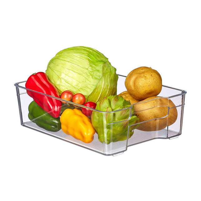 Refrigerator storage with handle