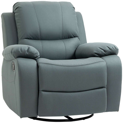 Reclining relaxation chair with footrest, green polyester