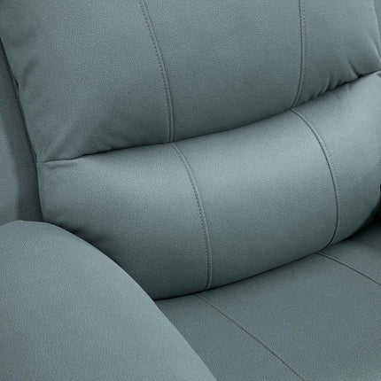 Reclining relaxation chair with footrest, green polyester