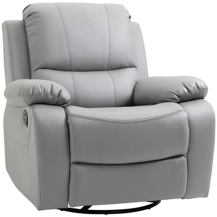 Reclining TV chair with footrest, polyester, grey, 150 kg capacity