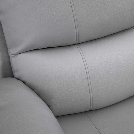 Reclining TV chair with footrest, polyester, grey, 150 kg capacity