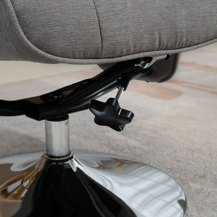Velvet Gray Reclining TV chair, Swivel, Supports 150 kg