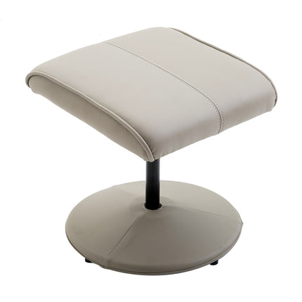 Gray recliner with 360° swivel and footrest