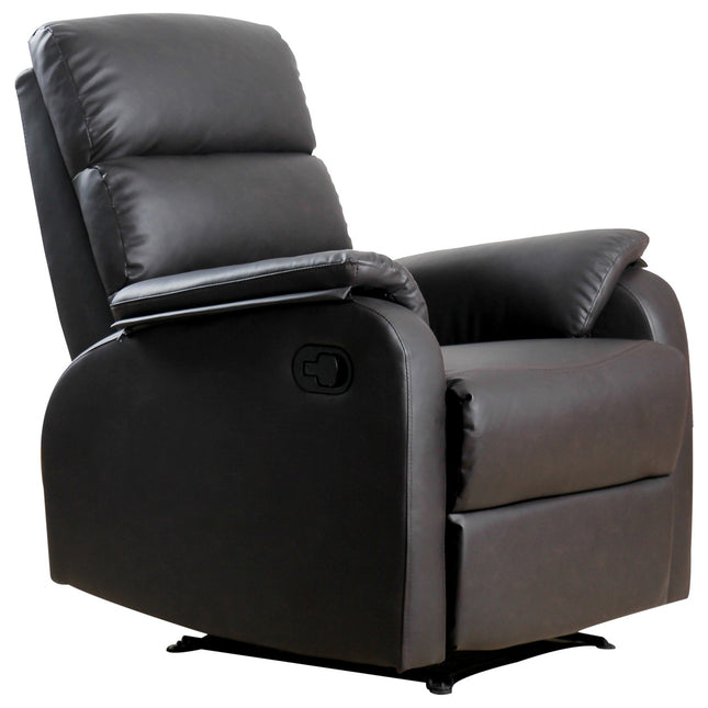 Relaxstoel, Tv-Stoel, Bankstoel, Fauteuil, Hoekbureau Met Cpu-Standaard, Verstelbaar, Ergonomisch, Kunstleer, Bruin, 75 X 92 X 99 Cm
