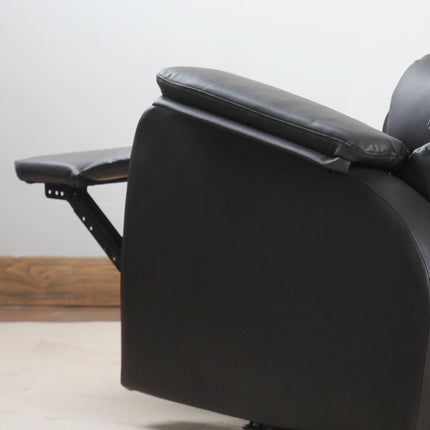 Ergonomic brown recliner - artificial leather, adjustable