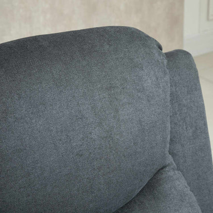 Reclining TV chair in linen look, can handle up to 150 kg