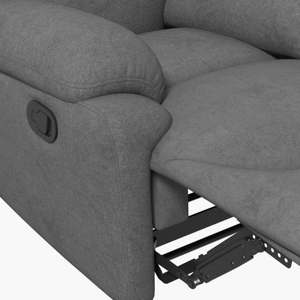 Armchair, upholstered relaxation chair with linen look, grey