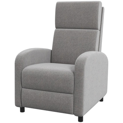 Reclining chair in linen look with footrest, capacity 120 kg