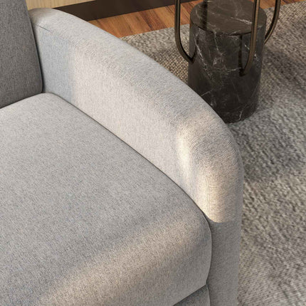 Reclining chair in linen look with footrest, capacity 120 kg