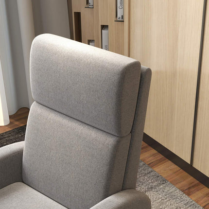 Reclining chair in linen look with footrest, capacity 120 kg