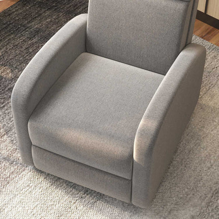 Reclining chair in linen look with footrest, capacity 120 kg