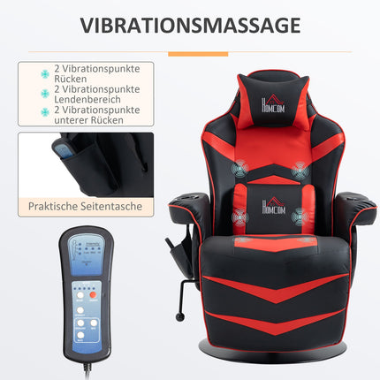 Ergonomic recliner Lounge chair, synthetic leather, massage function