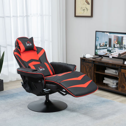 Ergonomic recliner Lounge chair, synthetic leather, massage function
