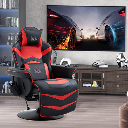 Ergonomic recliner Lounge chair, synthetic leather, massage function