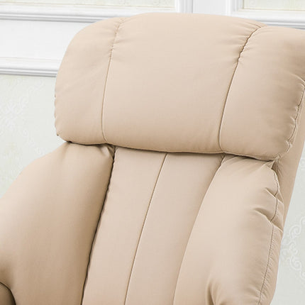 Beige Ergonomic recliner with massage & ottoman, 76x80x102 Cm