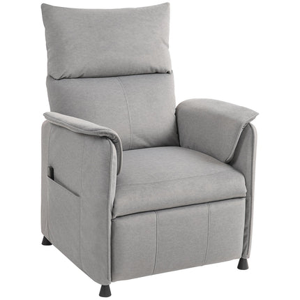 Electric recliner, quiet, memory function, gray velvet