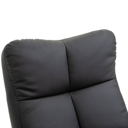Massage chair Armchair with footstool, 145° tilt, black