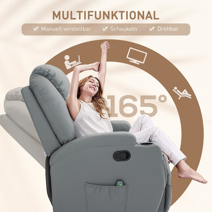Electric massage chair with swivel and tilt functions