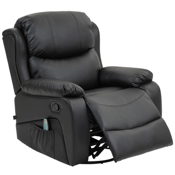 Electric recliner with massage and heating function