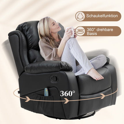 Electric recliner with massage and heating function