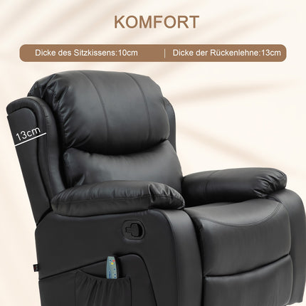 Electric recliner with massage and heating function