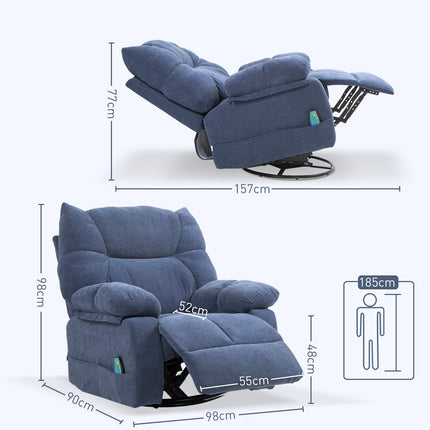 Electric massage chair with heat and swivel