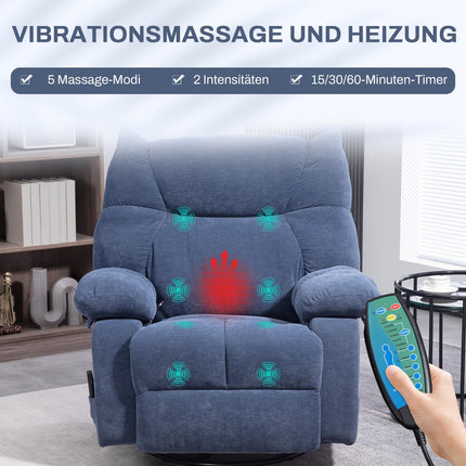 Electric massage chair with heat and swivel