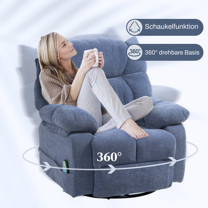 Electric massage chair with heat and swivel