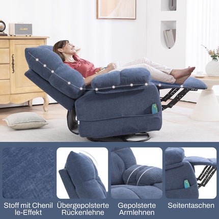 Electric massage chair with heat and swivel