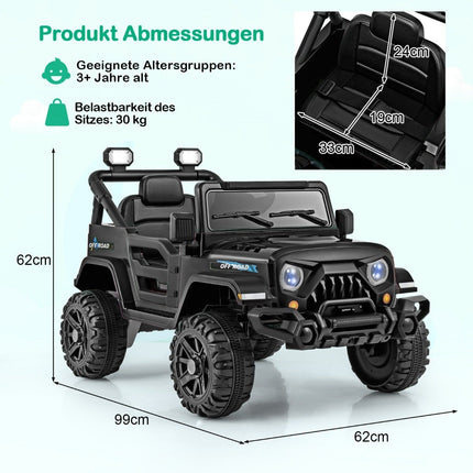 Remote Control Electric Ride-On Truck with LED Lights