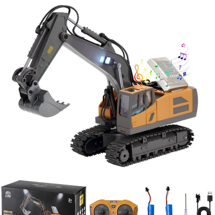 Remote Control Excavator Toy 1:20, 11-Channel, 2 Batteries