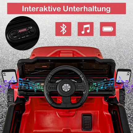 Remote Control Ride-On Truck with LED Lights, 12V Battery