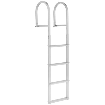 Removable Dock Ladder, 4-Step Aluminum, 500 lb Capacity