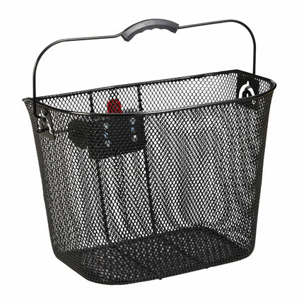 Removable bicycle basket at the front