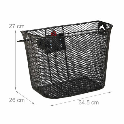 Removable bicycle basket at the front
