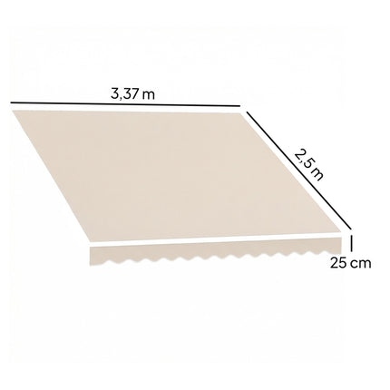 Replacement Awning Fabric, 280g/m² Polyester, UPF 50+