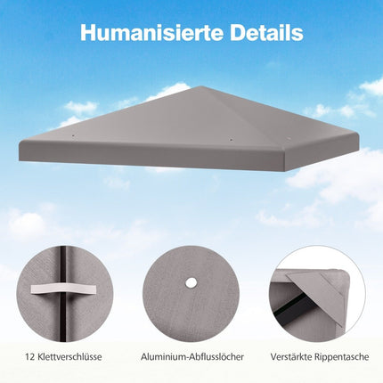 Replacement Canopy Cover, 300x300 cm, Waterproof, Gray