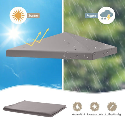 Replacement Canopy Cover, 300x300 cm, Waterproof, Gray