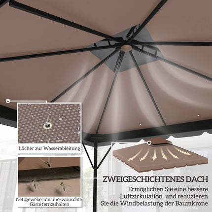 Replacement Canopy for 3x3m Gazebo, UPF 30+ Polyester