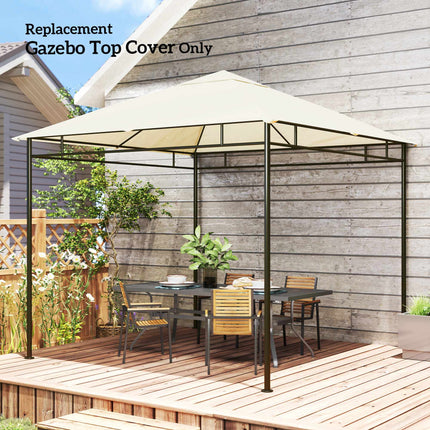 Replacement Canopy for 3x3m Gazebo, Water-Resistant, Cream