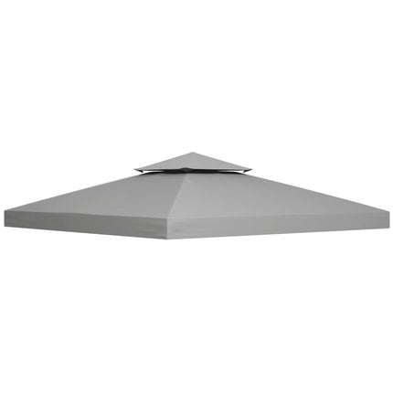 Replacement Canopy for 3x3m Gazebo, Waterproof, Light Grey