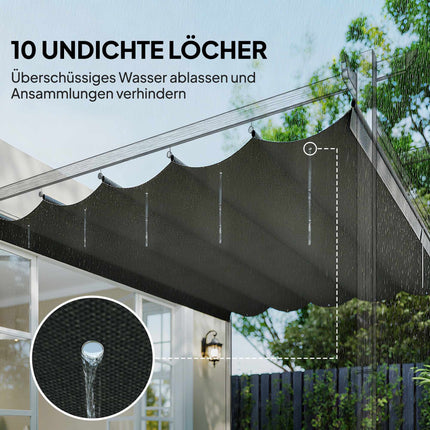 Replacement Canopy for 3x3m Pergola, Light Grey, Polyester