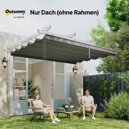 Replacement Canopy for 3x3m Pergola, Light Grey, Polyester