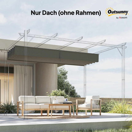 Replacement Canopy for 3x3m Pergola, Light Grey, Polyester